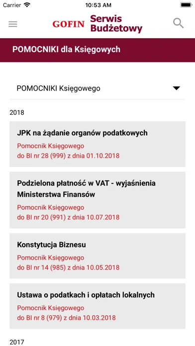GOFIN Serwis Budżetowy Screenshots