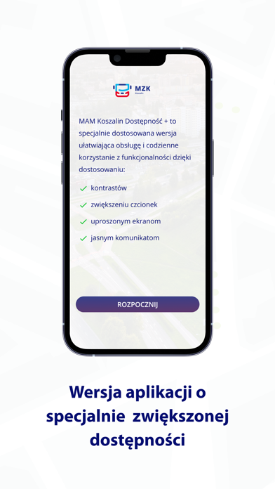 Zrzuty ekranu MAM Koszalin Dostępność+