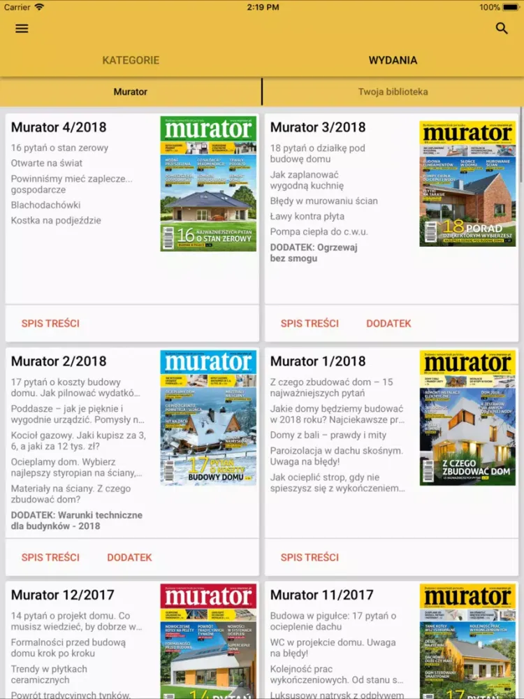 Murator-baza wiedzy budowlanej iPad 应用截图