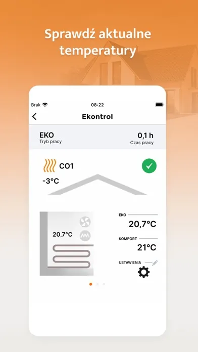 Zrzuty ekranu Ekontrol – nadzór instalacji