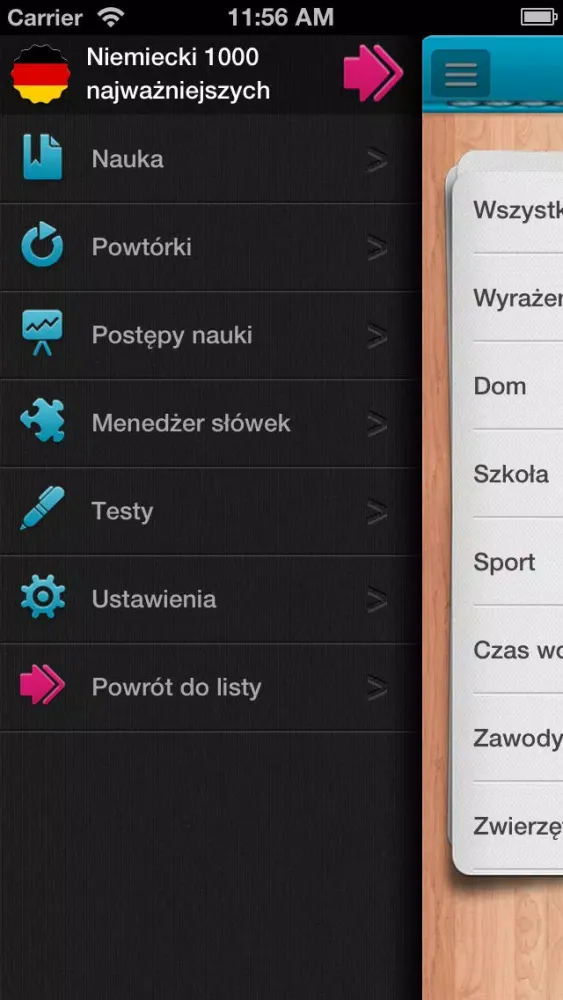 iFiszki Niemiecki 1000 najważniejszych słówek FREE Screenshots