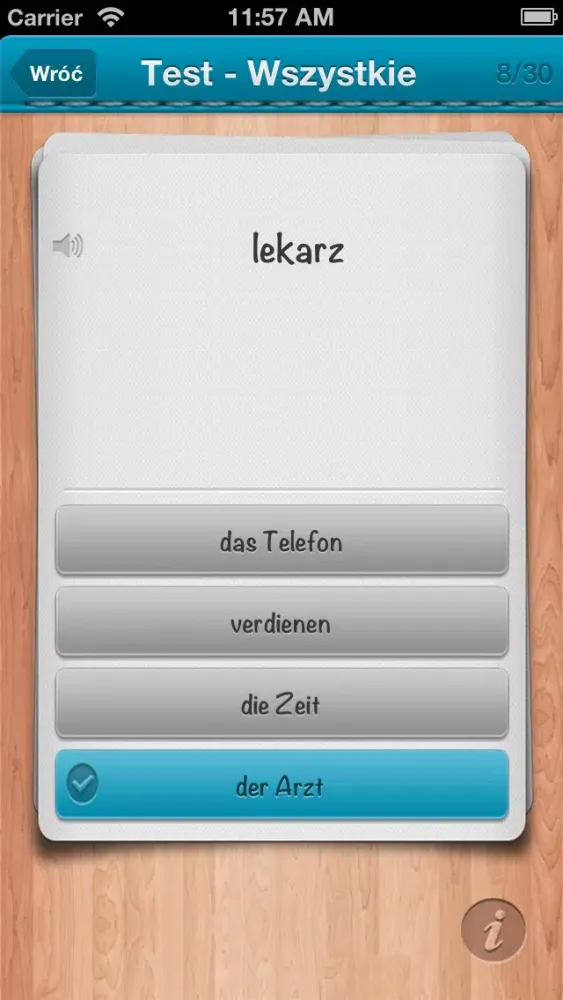 iFiszki Niemiecki 1000 najważniejszych słówek FREE Screenshots