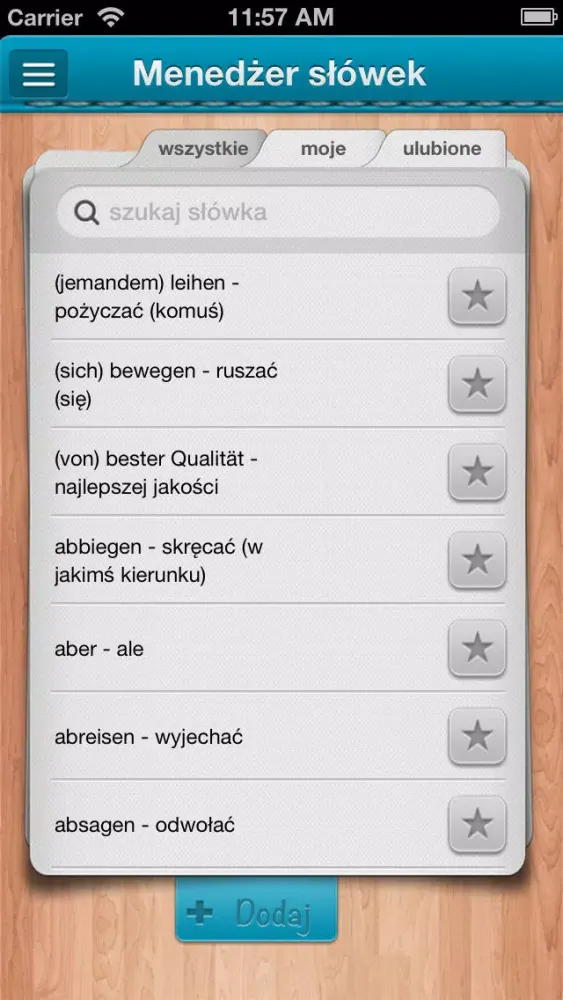 iFiszki Niemiecki 1000 najważniejszych słówek FREE Screenshots