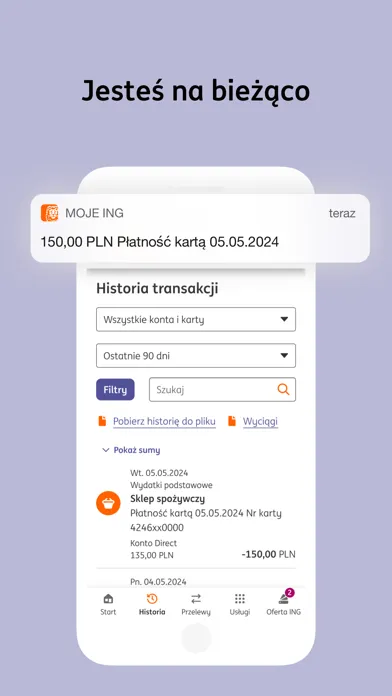 Moje ING mobile 스크린샷
