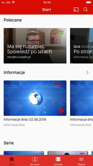 Zrzuty ekranu Trwam TV