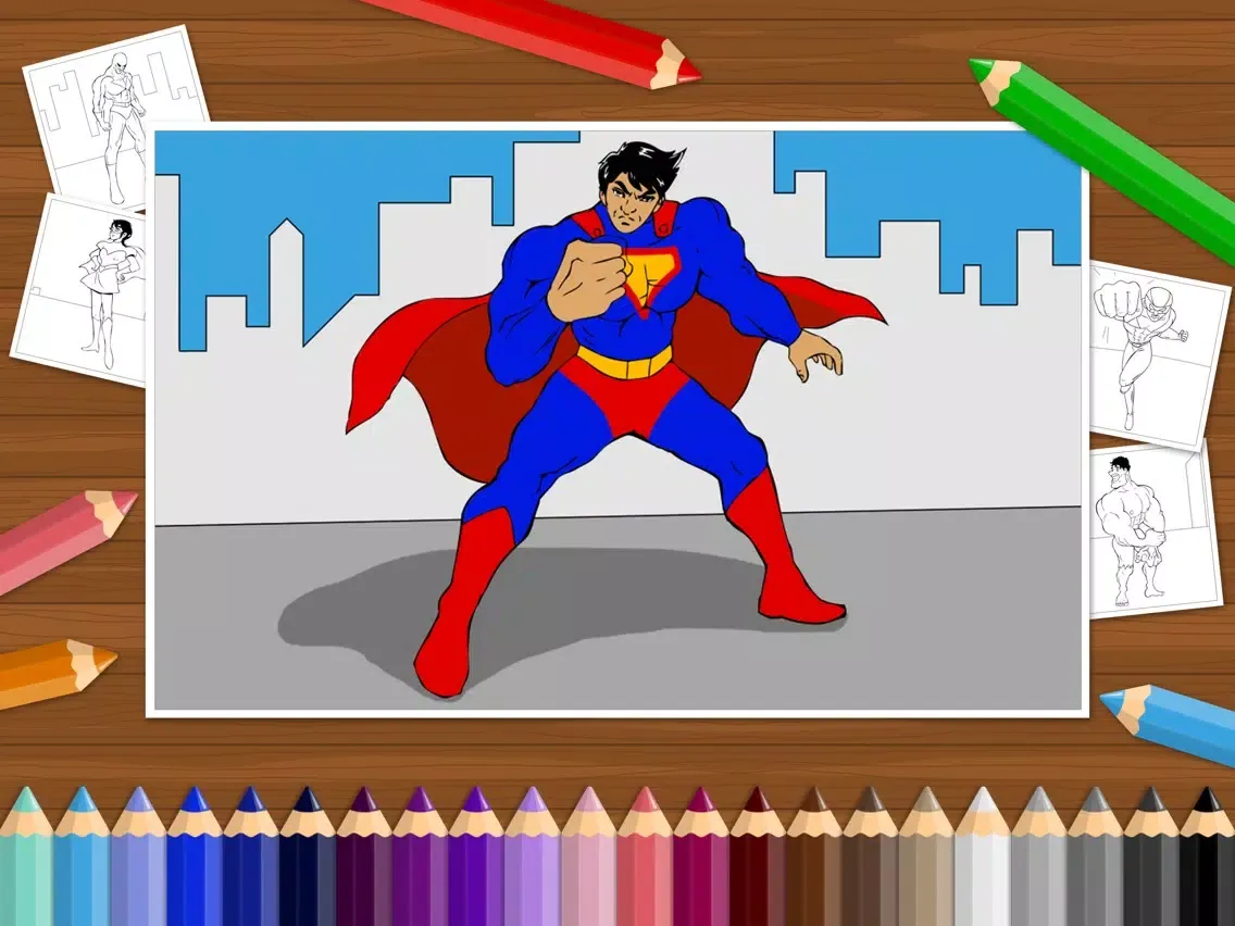 Capturas de pantalla de Superheroes - Coloring Book for Little Boys and Kids iPad 