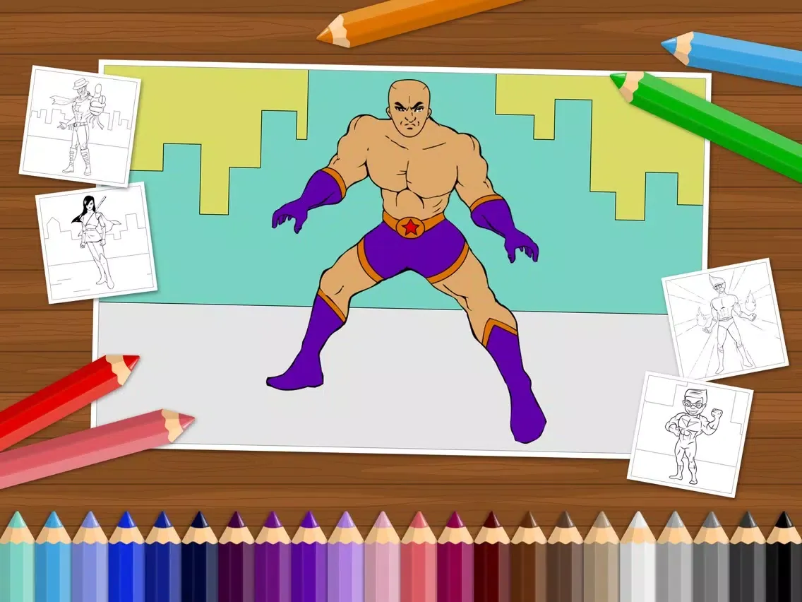 Capturas de pantalla de Superheroes - Coloring Book for Little Boys and Kids iPad 