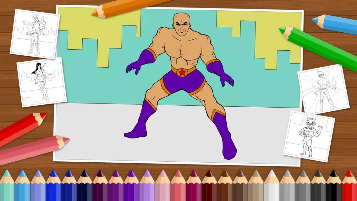 Capturas de pantalla de Superheroes - Coloring Book for Little Boys and Kids