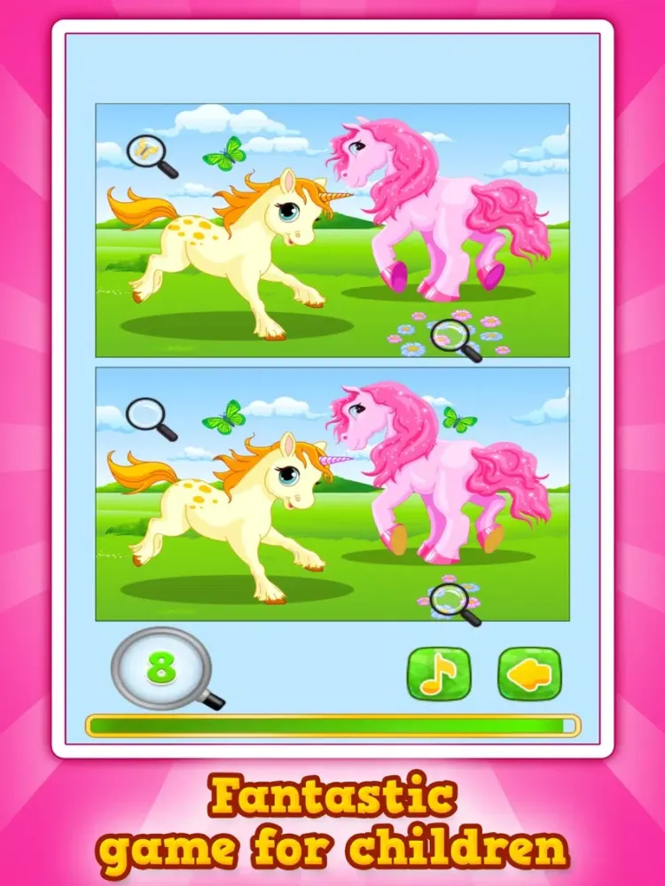 Find the Difference - Ponies & Unicorns iPad  Ekran Görüntüleri