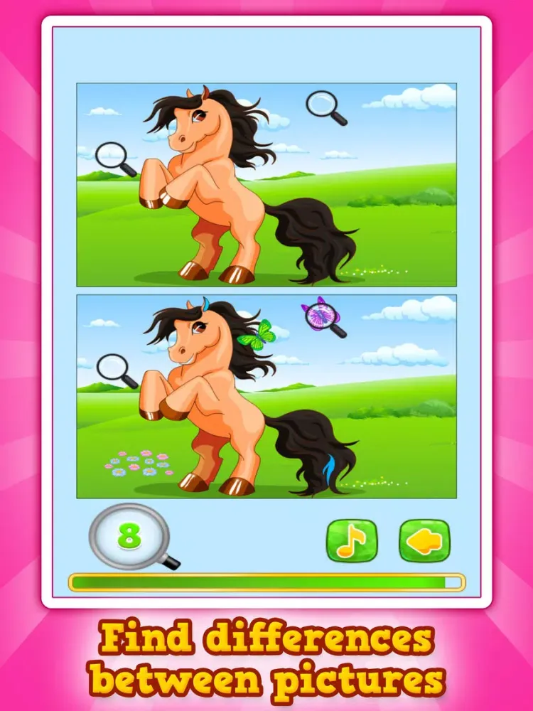 Find the Difference - Ponies & Unicorns iPad  Ekran Görüntüleri