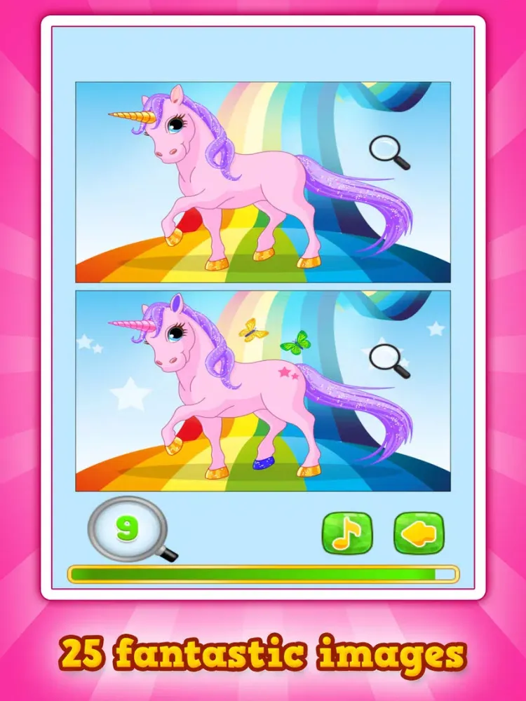 Find the Difference - Ponies & Unicorns iPad  Ekran Görüntüleri