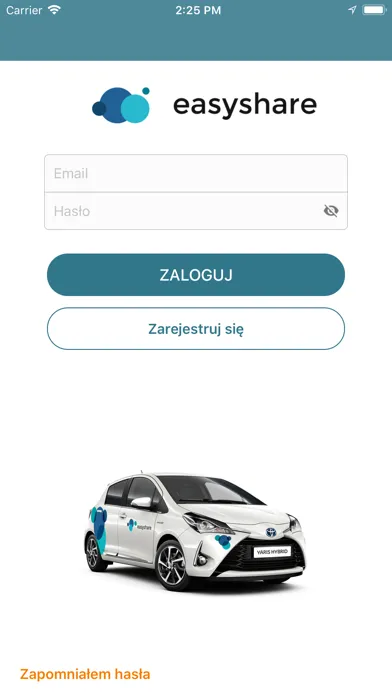 Скриншоты easyshare carsharing