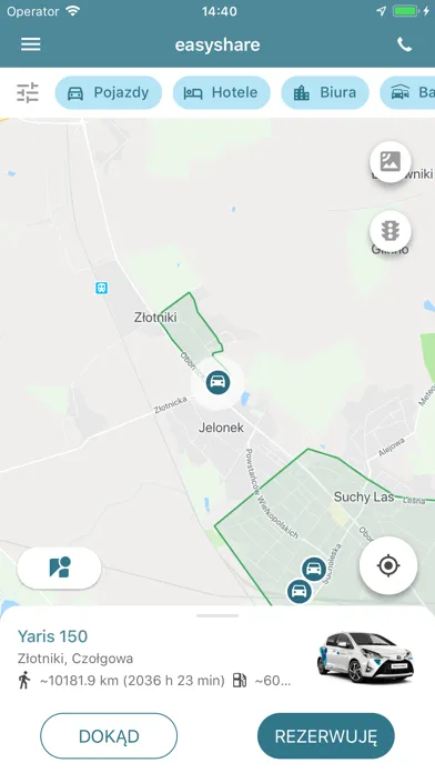 Скриншоты easyshare carsharing