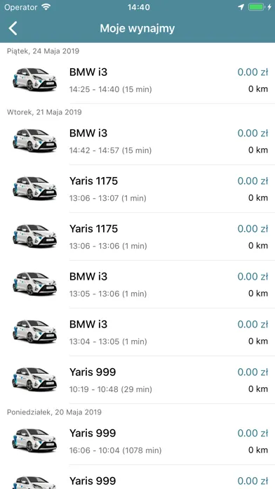 Скриншоты easyshare carsharing