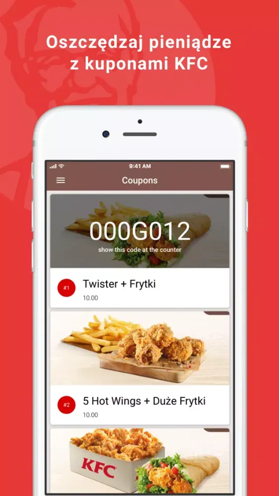Ảnh chụp màn hình của KFC Polska