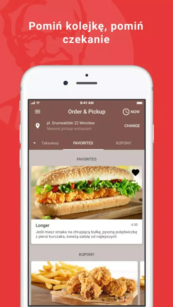 Ảnh chụp màn hình của KFC Polska