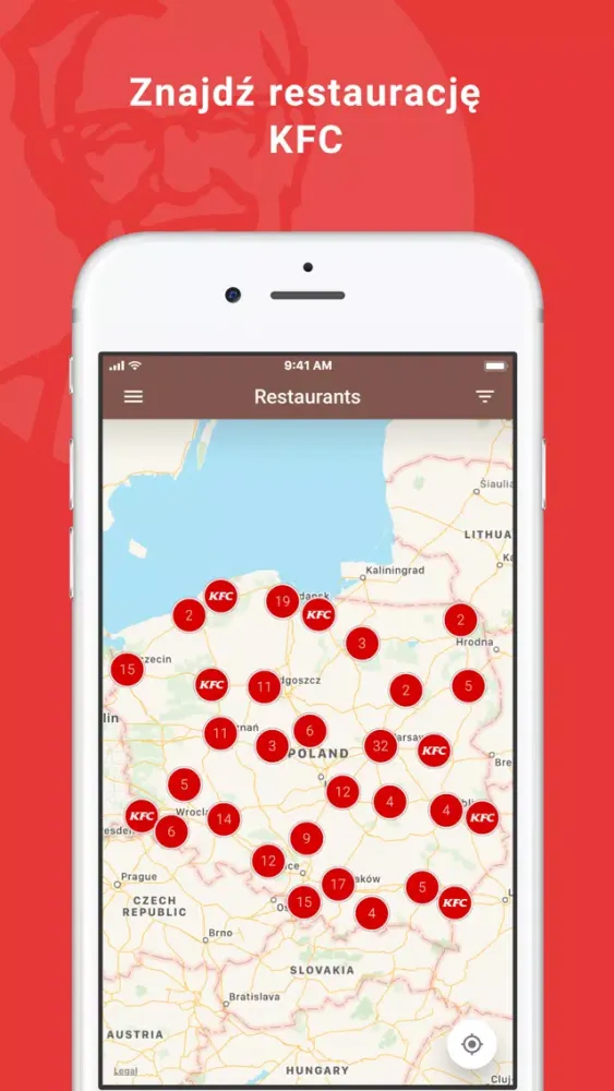 Ảnh chụp màn hình của KFC Polska