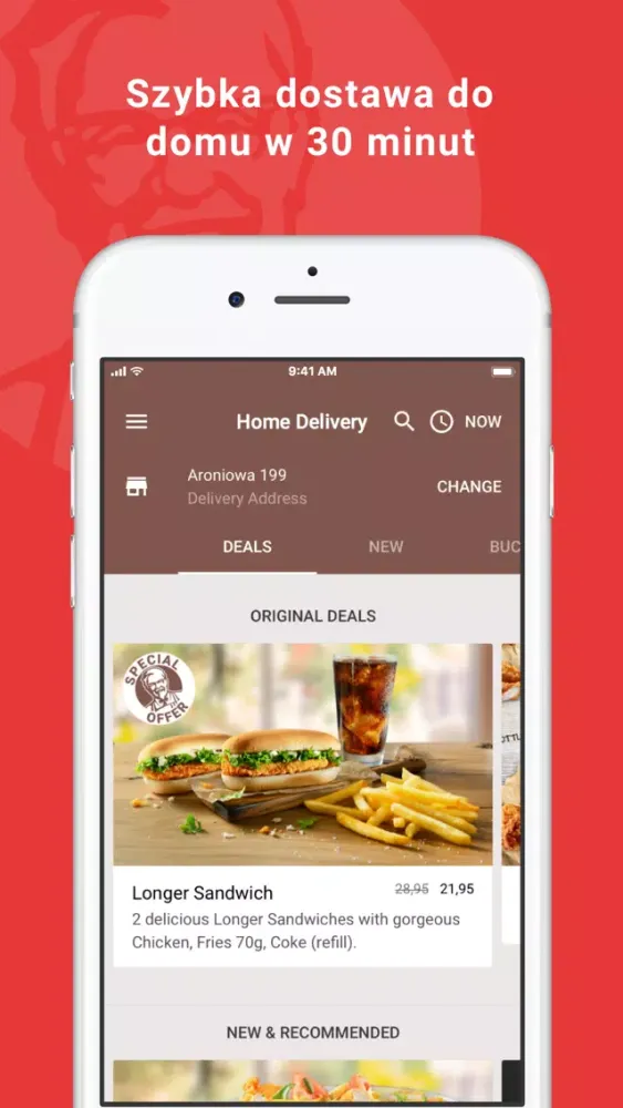 Ảnh chụp màn hình của KFC Polska