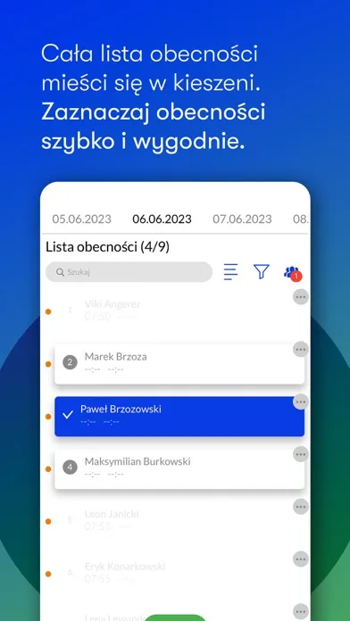 Tangkapan layar Kidme Work - dla pracowników