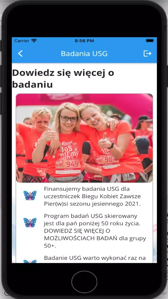 Tangkapan skrin Bieg Kobiet