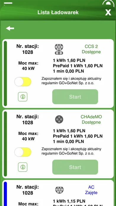 Capturas de pantalla de GoNet EV CPMS