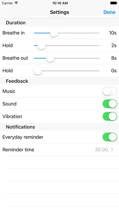 Tangkapan skrin iBreathe - Relax and Breathe