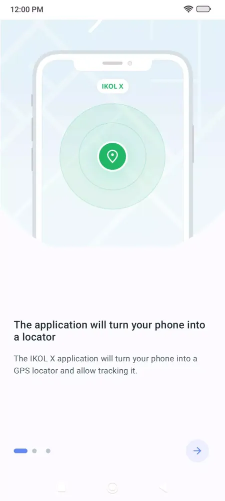 Tangkapan skrin IKOL X phone location