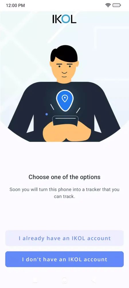 Tangkapan skrin IKOL X phone location