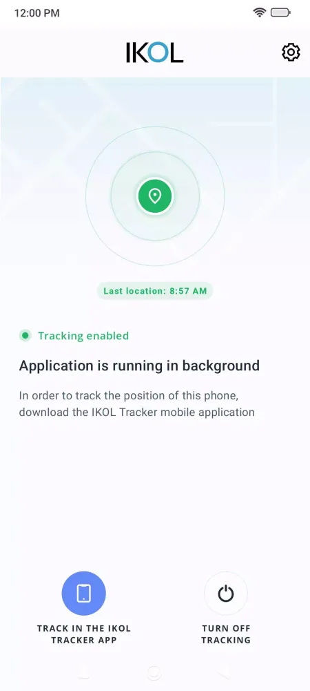 Tangkapan skrin IKOL X phone location