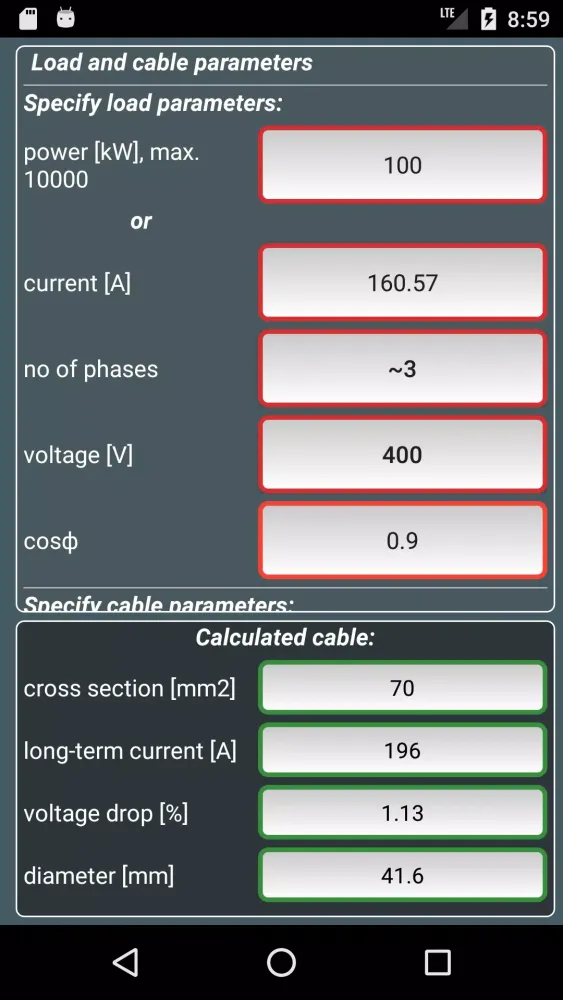 Скриншоты Quick Cable Selection