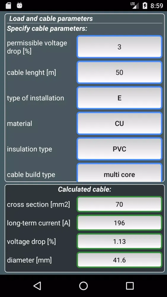 Скриншоты Quick Cable Selection