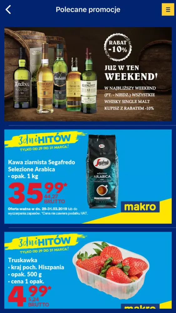 Capturas de tela do MAKRO