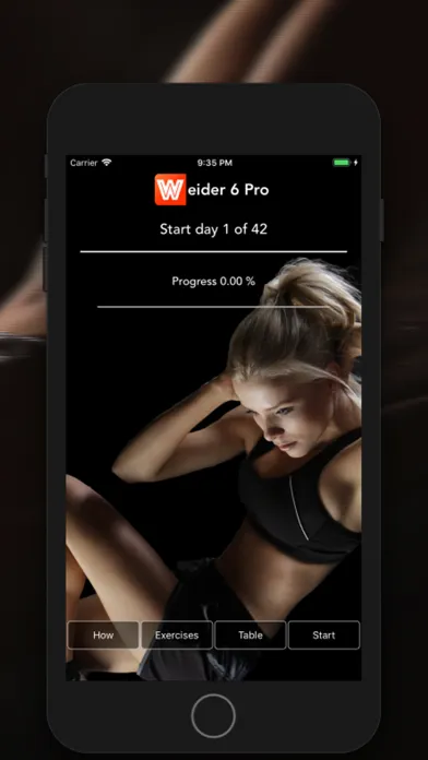 Capturas de tela do Weider 6 Pro: ABS, A6W, 6 pack