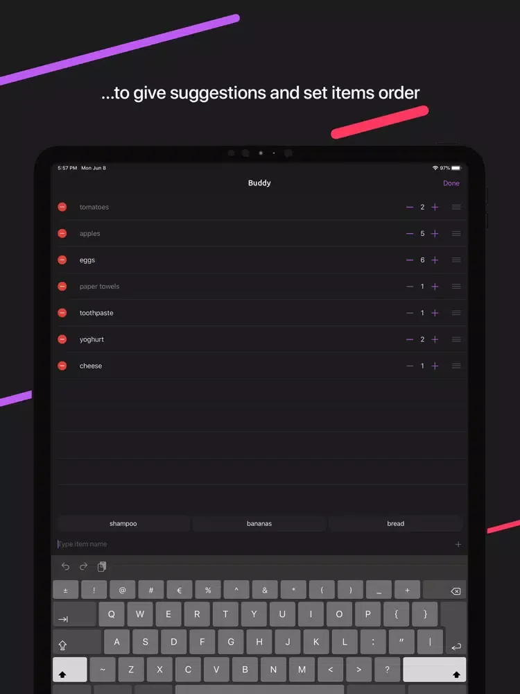 Captures d'écran de Buddy: Shopping List with AI iPad 