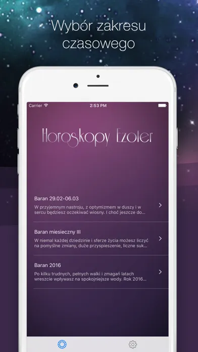 Tangkapan layar Horoskopy Ezoter