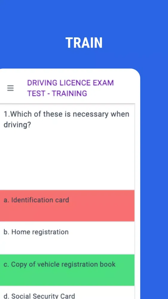 Capturas de tela do Driving License Exam Test Thai