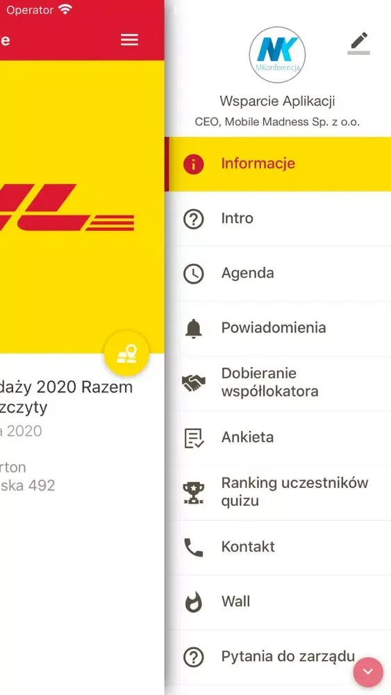 Ảnh chụp màn hình của Konferencja DHL
