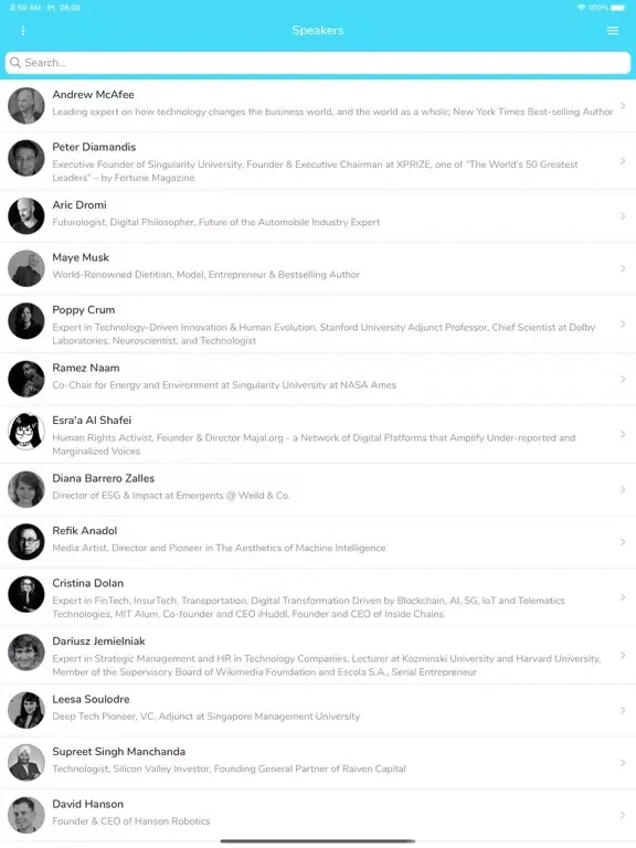 Masters&Robots Conference App iPad 应用截图