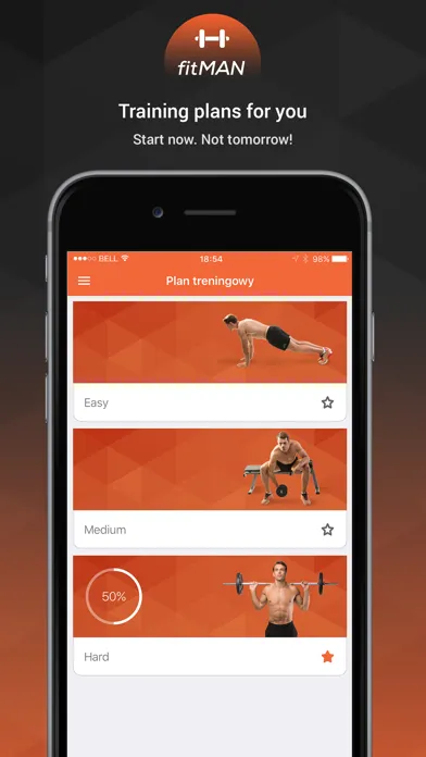 Ảnh chụp màn hình của Workouts - Fit Man training