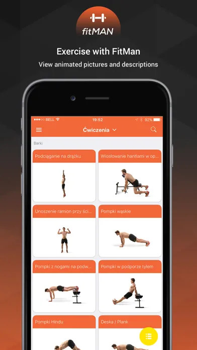 Ảnh chụp màn hình của Workouts - Fit Man training