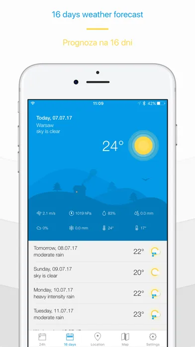 Capturas de tela do Weather 16 days forecast