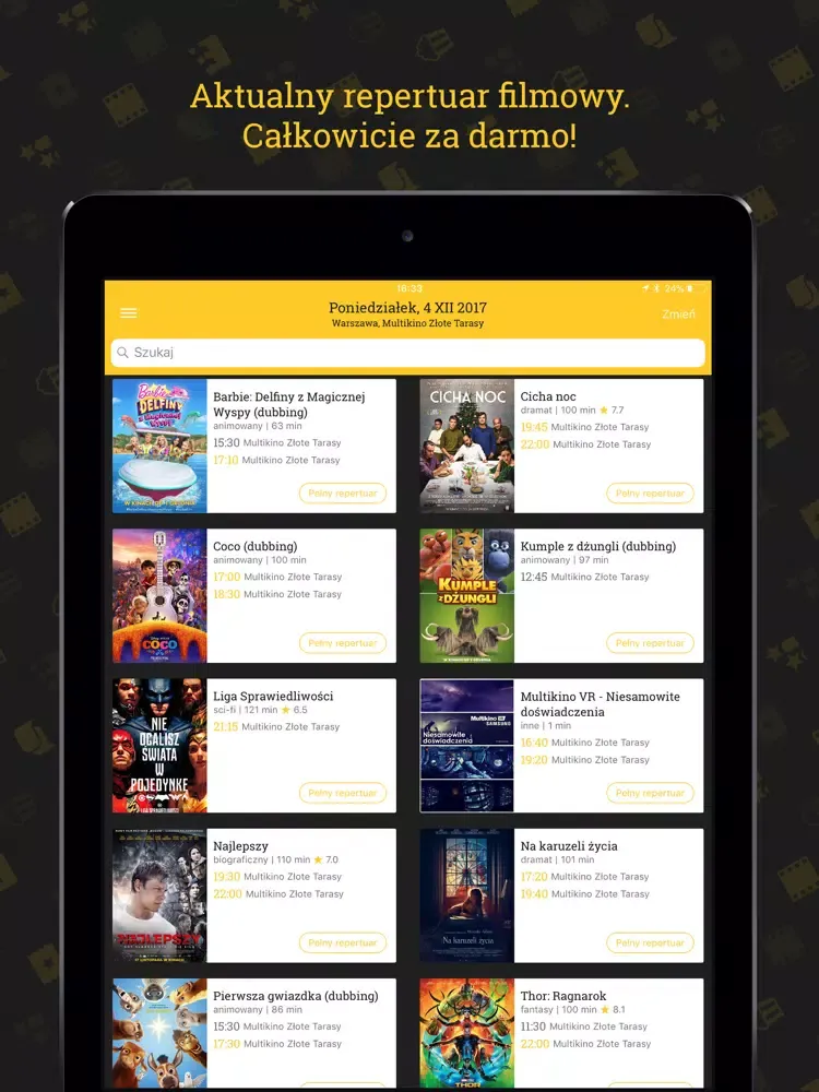 Скриншоты Repertuar kin iPad 