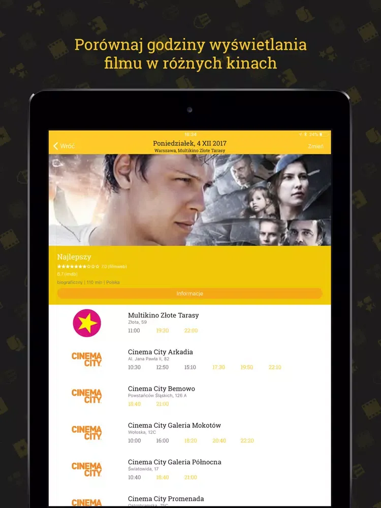 Скриншоты Repertuar kin iPad 