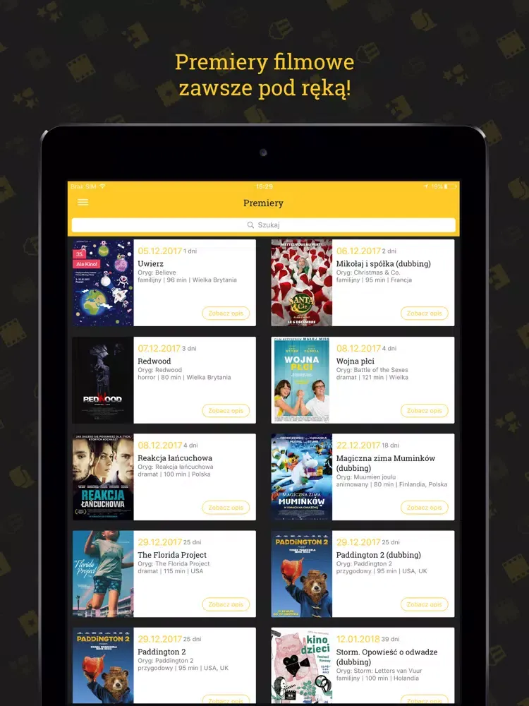 Скриншоты Repertuar kin iPad 
