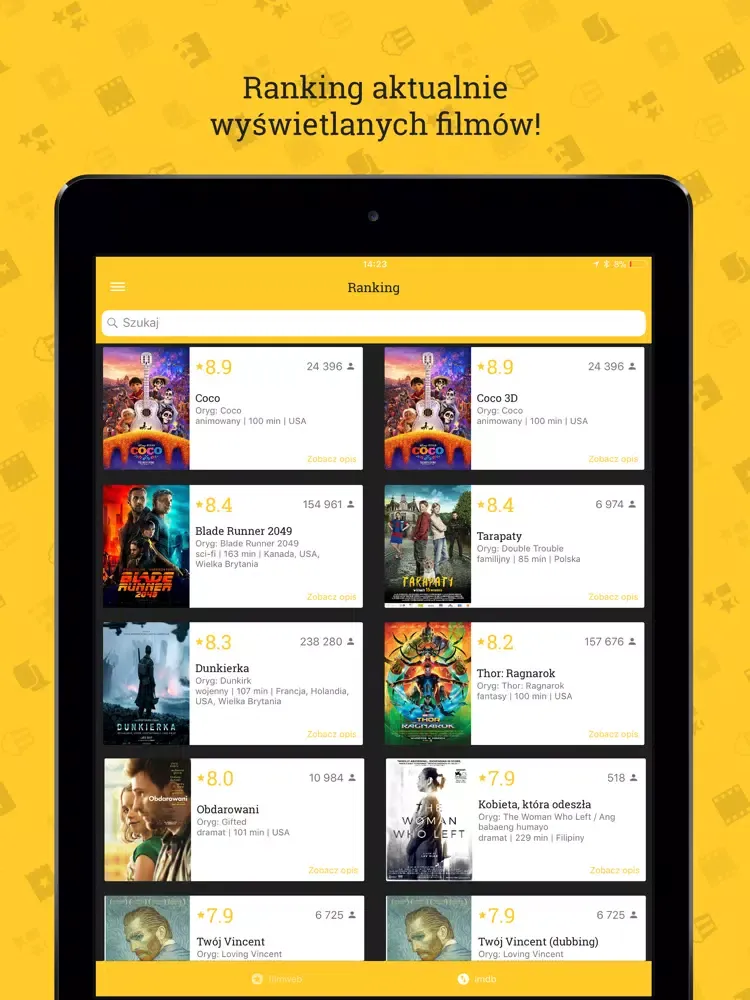 Скриншоты Repertuar kin iPad 
