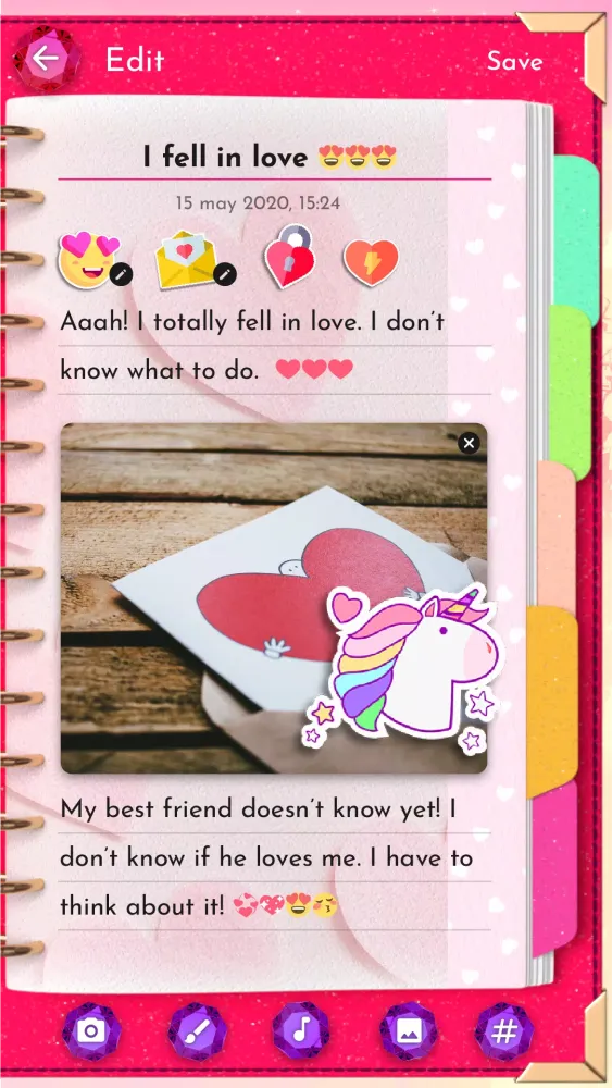 Unicorn Diary Screenshots