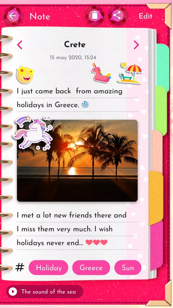 Unicorn Diary Screenshots