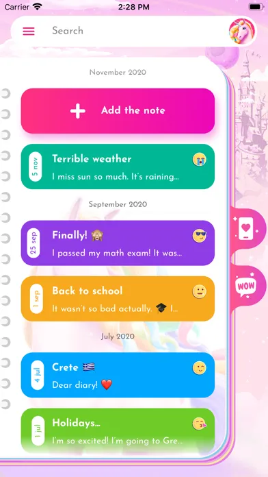 Unicorn Diary (with password) Ekran Görüntüleri
