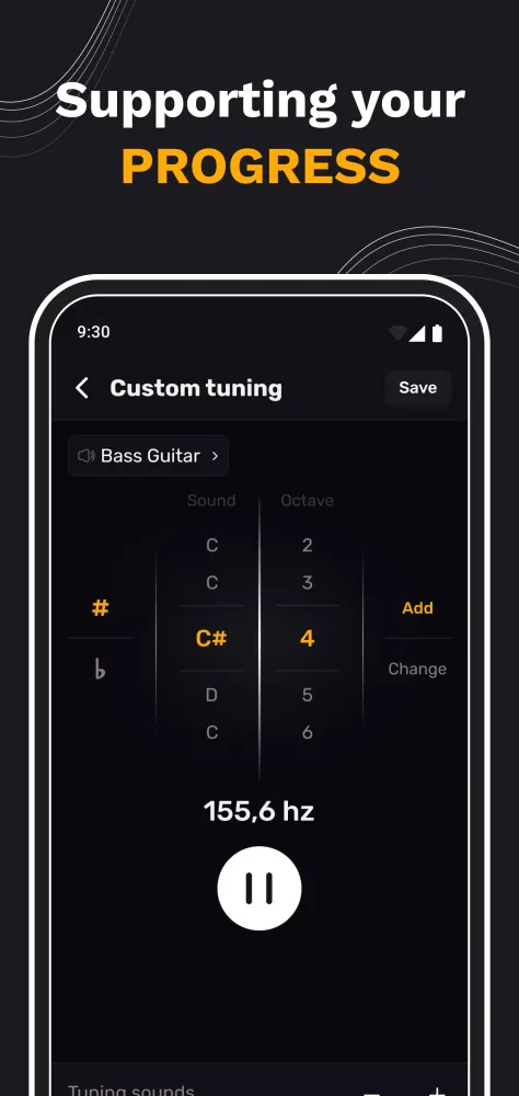 Perfect Bass Guitar Tuner Ekran Görüntüleri