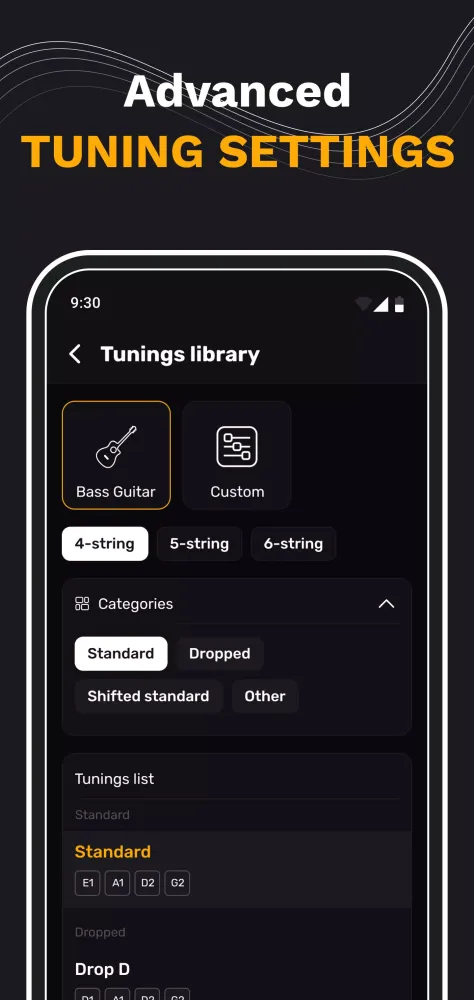 Perfect Bass Guitar Tuner Ekran Görüntüleri